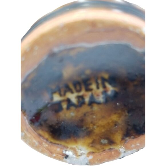 Hand-Carved Japanese Ceramic Vase 3.25 Inches Tall - Picture 3 of 12